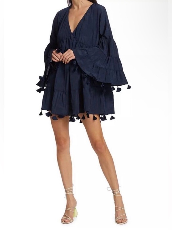 Misa Los Angeles Dresses & Skirts - Misa Mahtab Bell Sleeve Babydoll Dress with Tassels 🦋